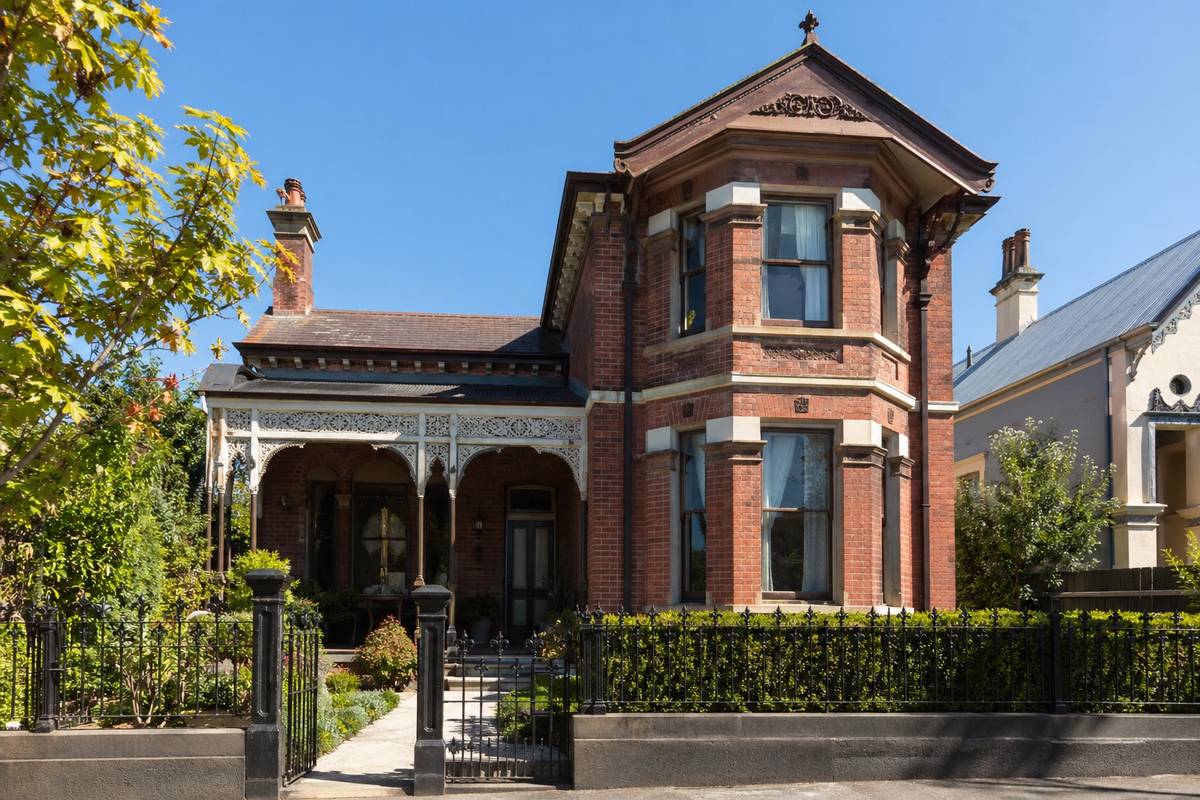 Victorian heritage home in Melbourne with custom timber-framed windows and period details