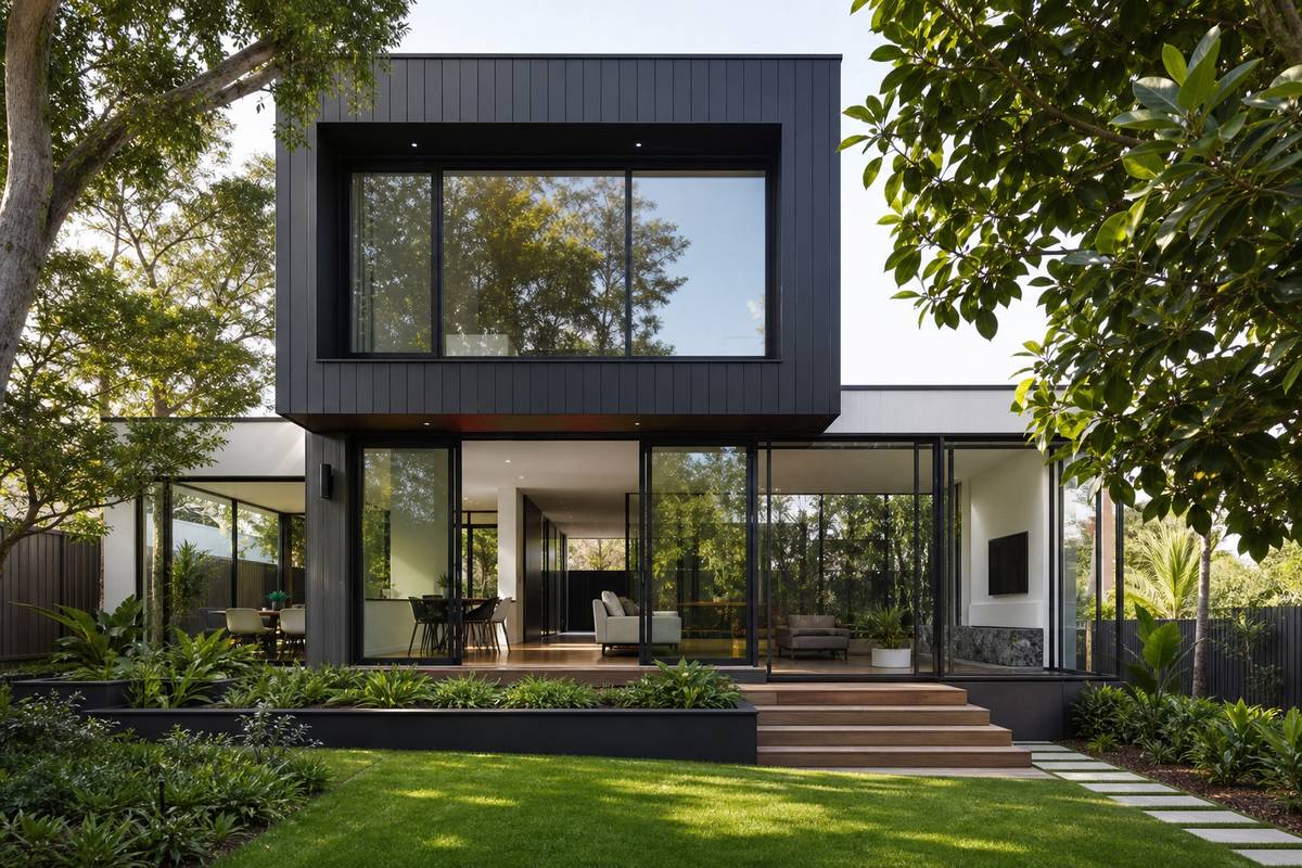Modern Melbourne home with sleek aluminium windows and contemporary design